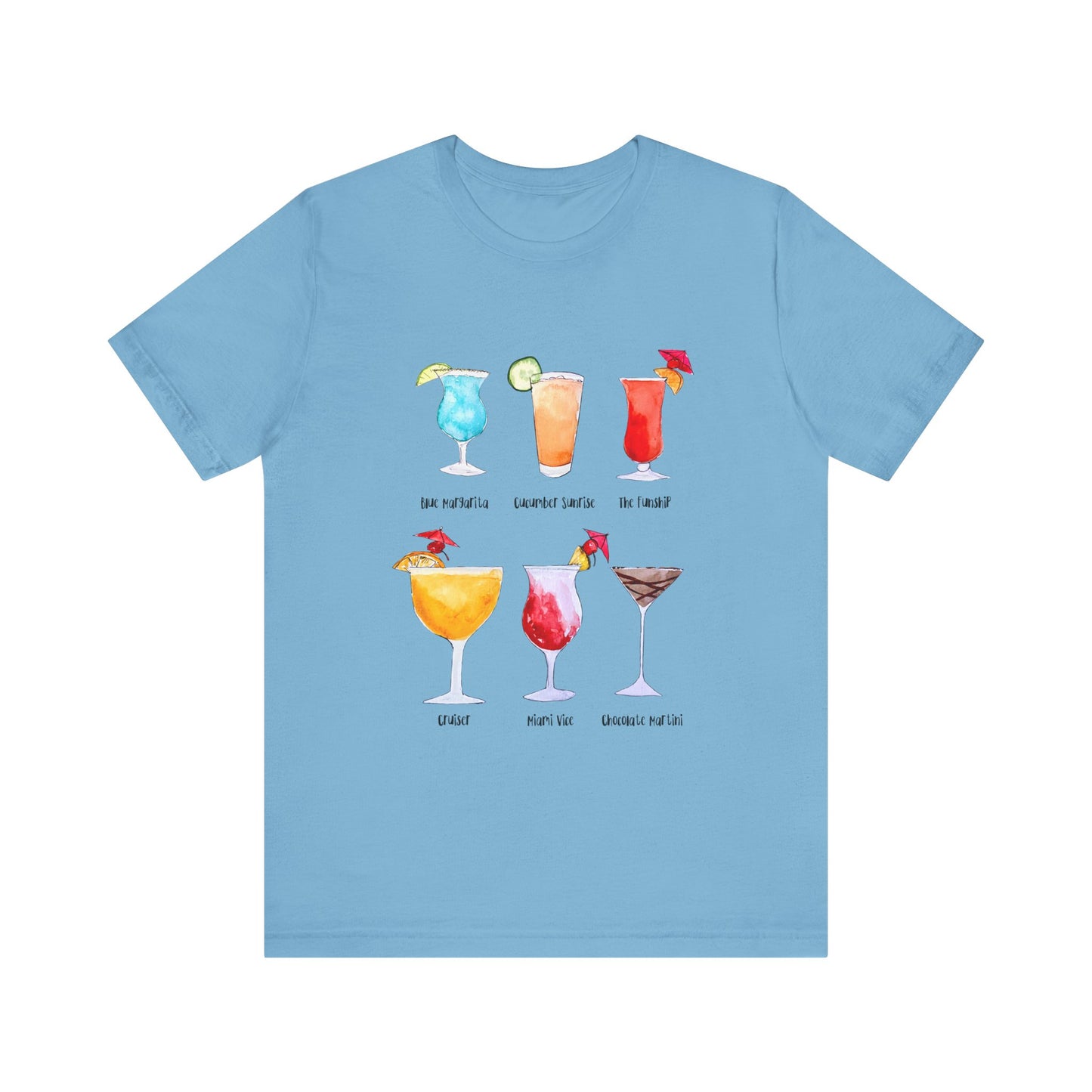 Colorful cruise Cocktail Graphic Tee, Summer Vibes T-Shirt, Fun Drink Lover's Apparel, cruise shirt, Gift for Bartenders, Vacation t shirt, Party Shirt