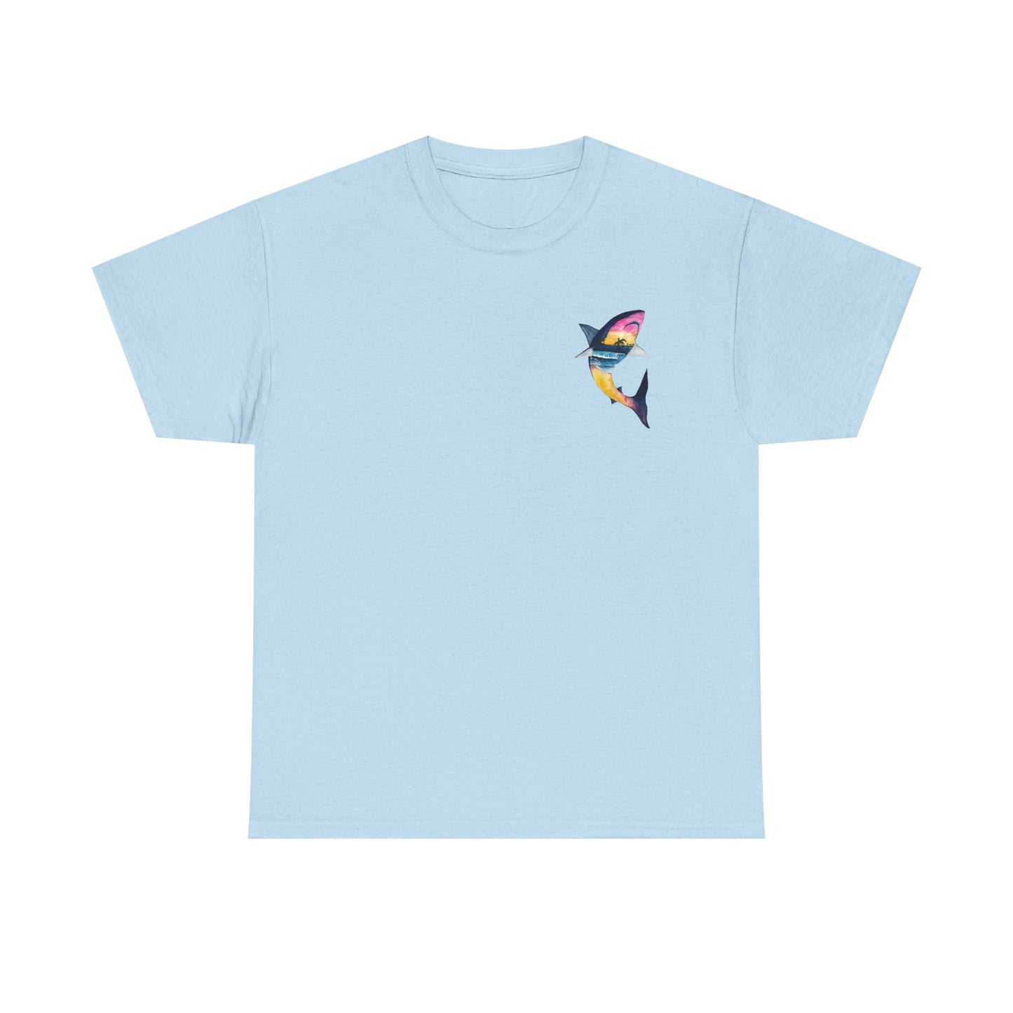 Sunset White Shark Tee