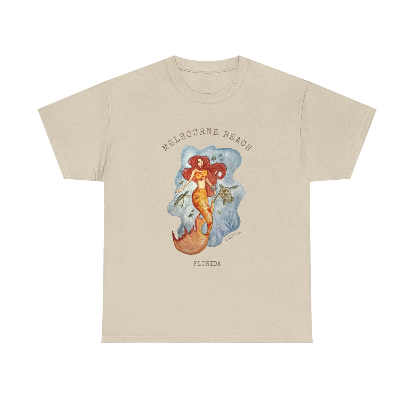 Melbourne Beach Mermaid Tee — Vintage Florida Beach Graphic T-Shirt - Florida Mermaid Series