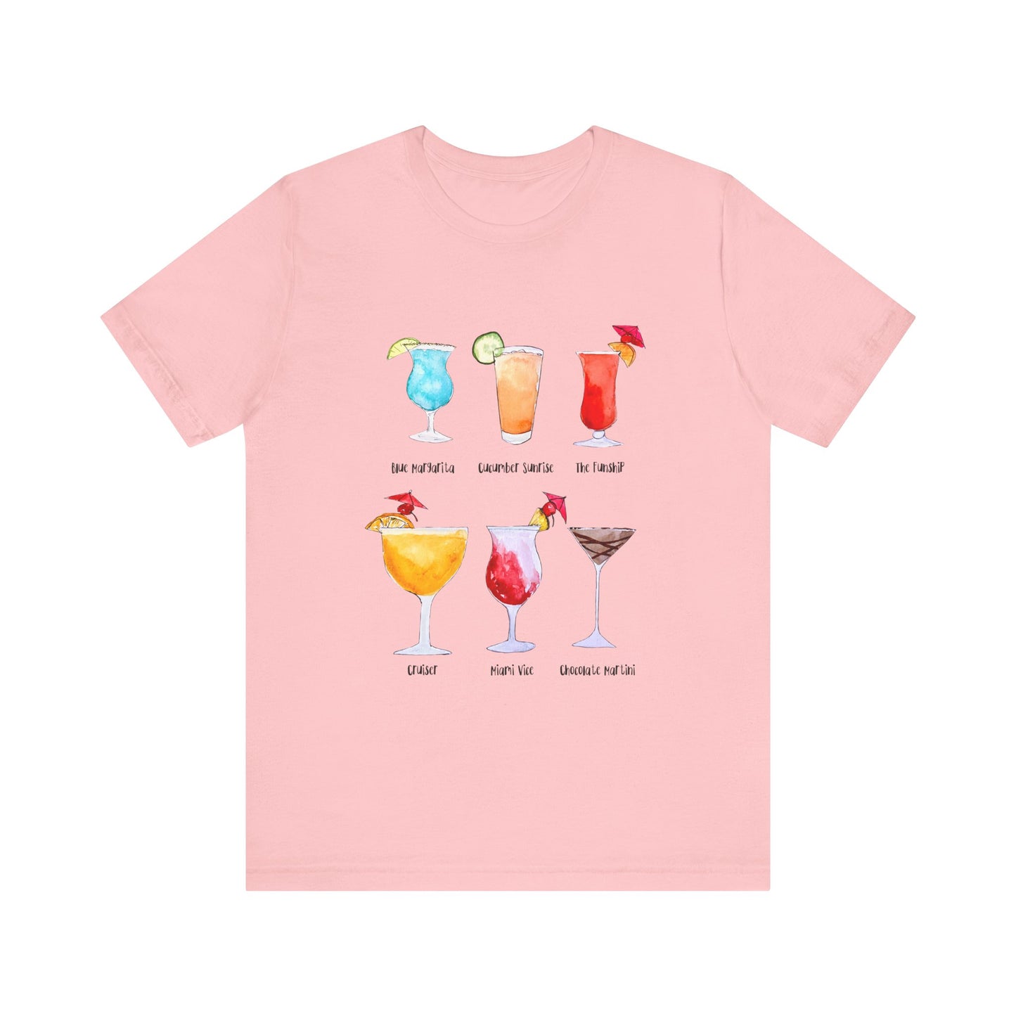 Colorful cruise Cocktail Graphic Tee, Summer Vibes T-Shirt, Fun Drink Lover's Apparel, cruise shirt, Gift for Bartenders, Vacation t shirt, Party Shirt