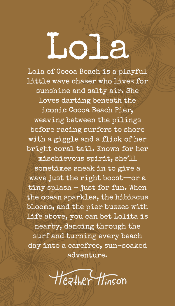 Lola the Mermaid | Cocoa Beach Coastal Wall Art | 8x10 Mermaid Art Print