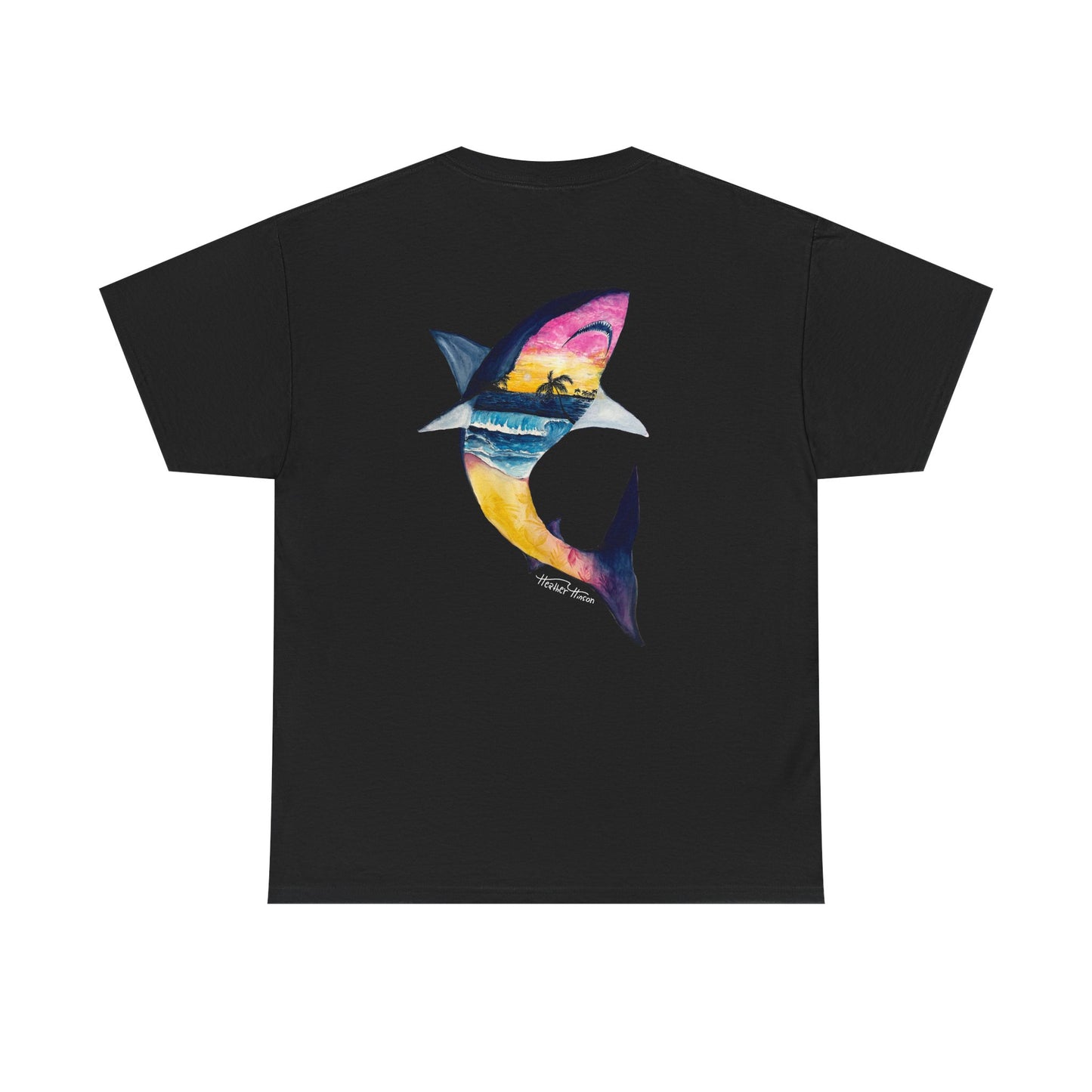 Sunset White Shark Tee