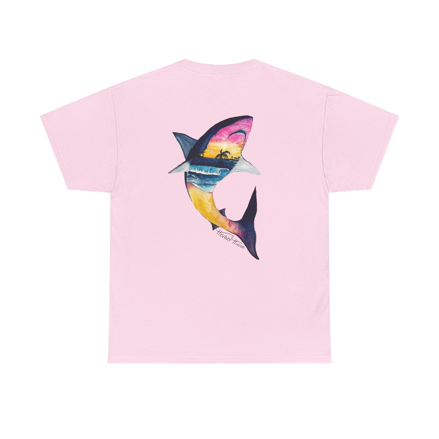 Sunset White Shark Tee