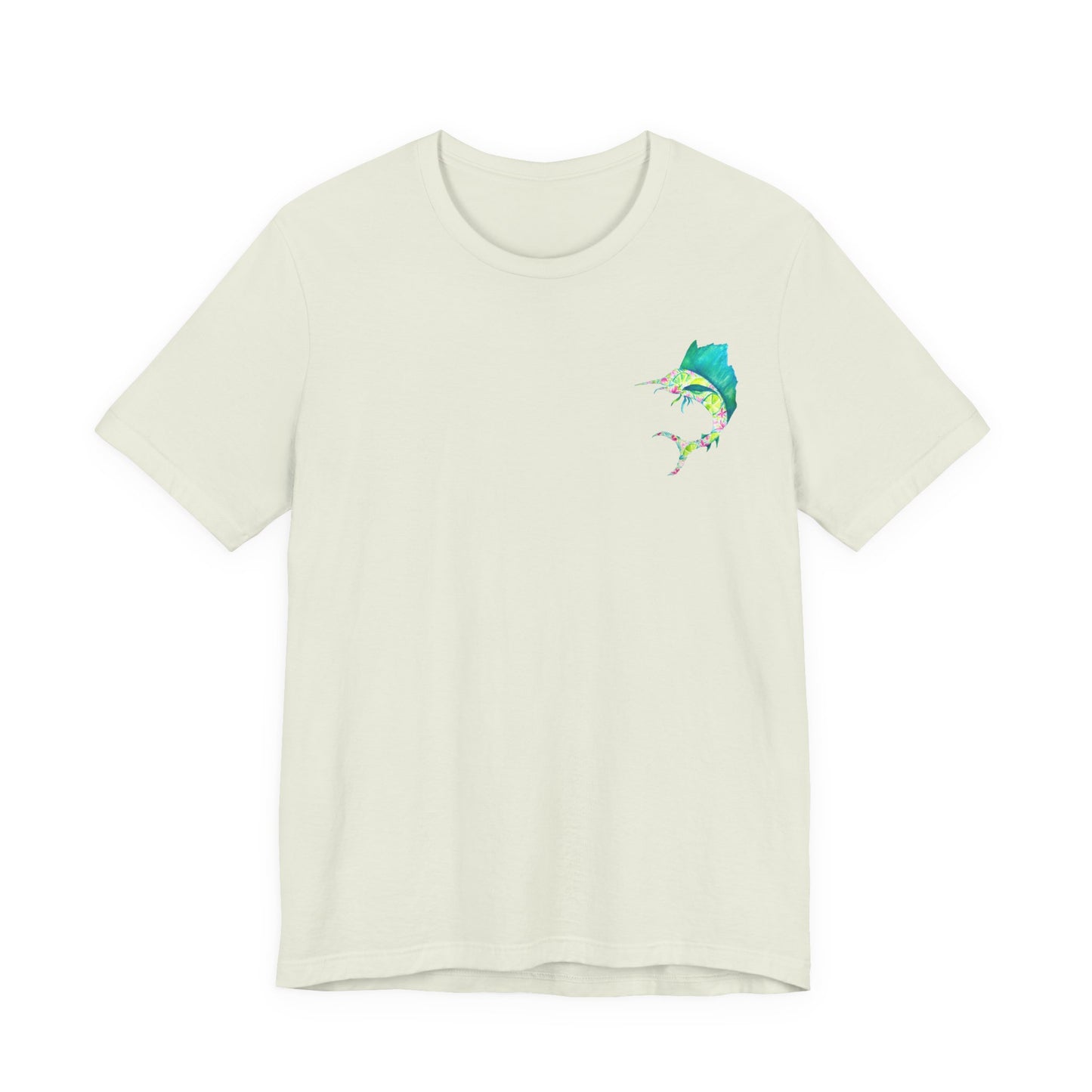 T-Shirt with Vibrant Marlin Design, sailfish, lime, Fishing Lover's Tee, Nautical Themed Shirt, Gift for Anglers, Summer Casual Wear