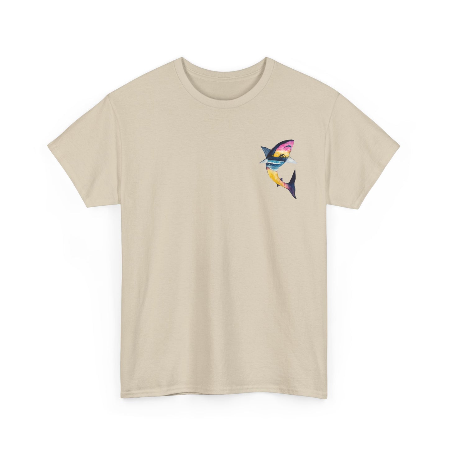Sunset White Shark Tee