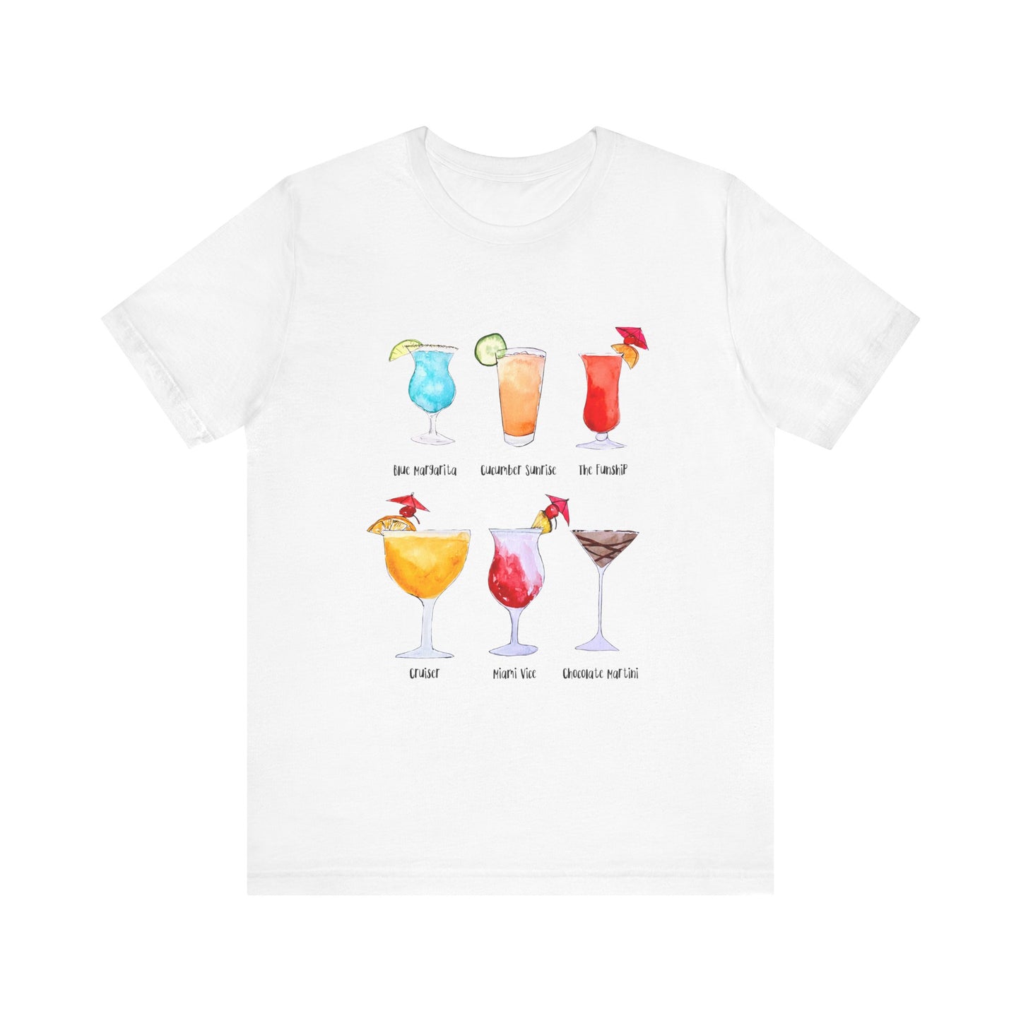 Colorful cruise Cocktail Graphic Tee, Summer Vibes T-Shirt, Fun Drink Lover's Apparel, cruise shirt, Gift for Bartenders, Vacation t shirt, Party Shirt