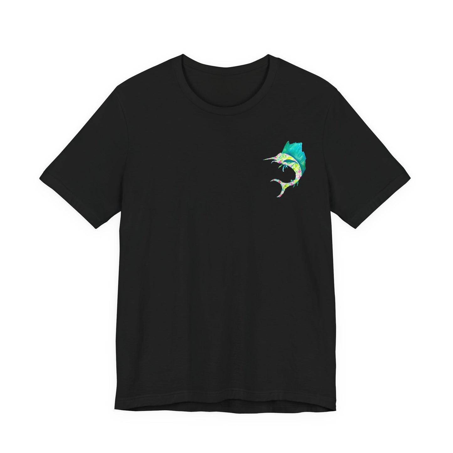T-Shirt with Vibrant Marlin Design, sailfish, lime, Fishing Lover's Tee, Nautical Themed Shirt, Gift for Anglers, Summer Casual Wear