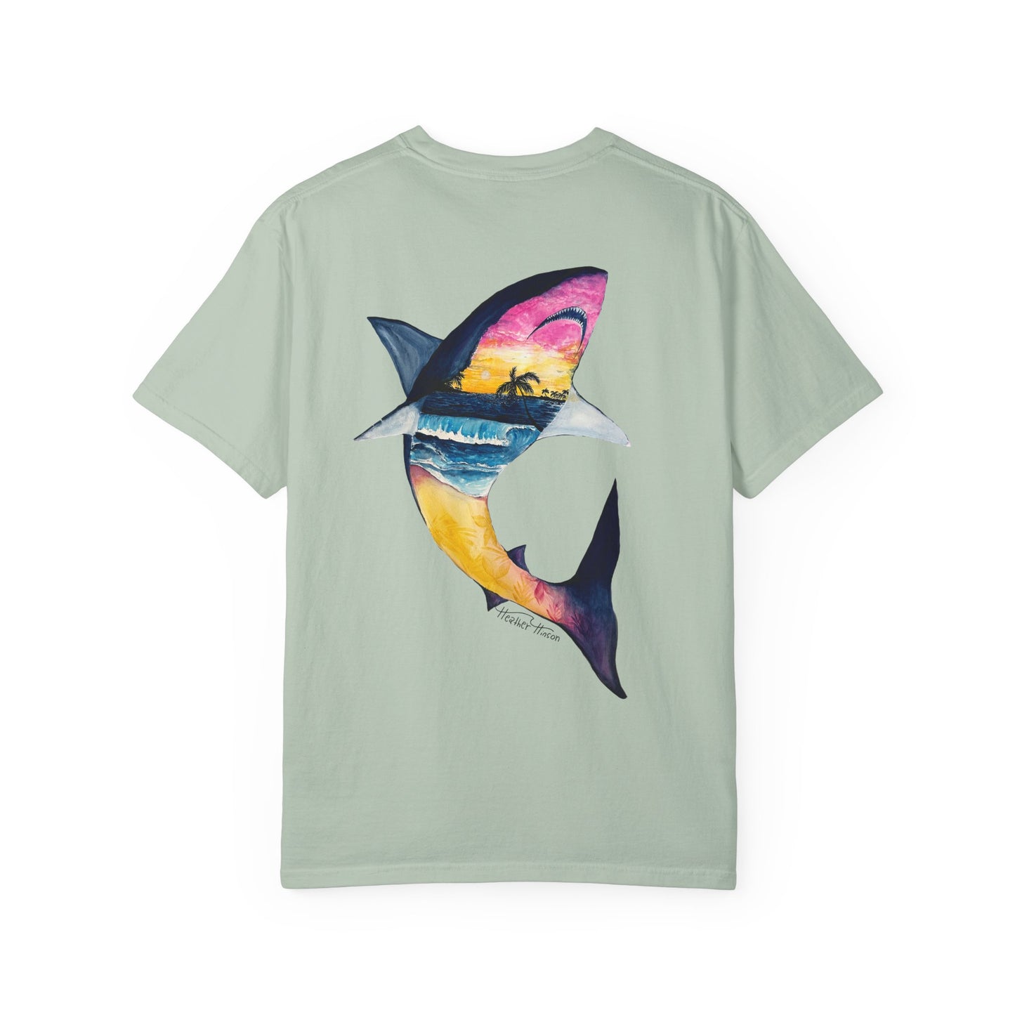 Vibrant Shark Graphic Tee, Relaxed Fit T-Shirt for Ocean Lovers, Summer Beachwear, Gift for Surfers, Nautical Inspired Apparel