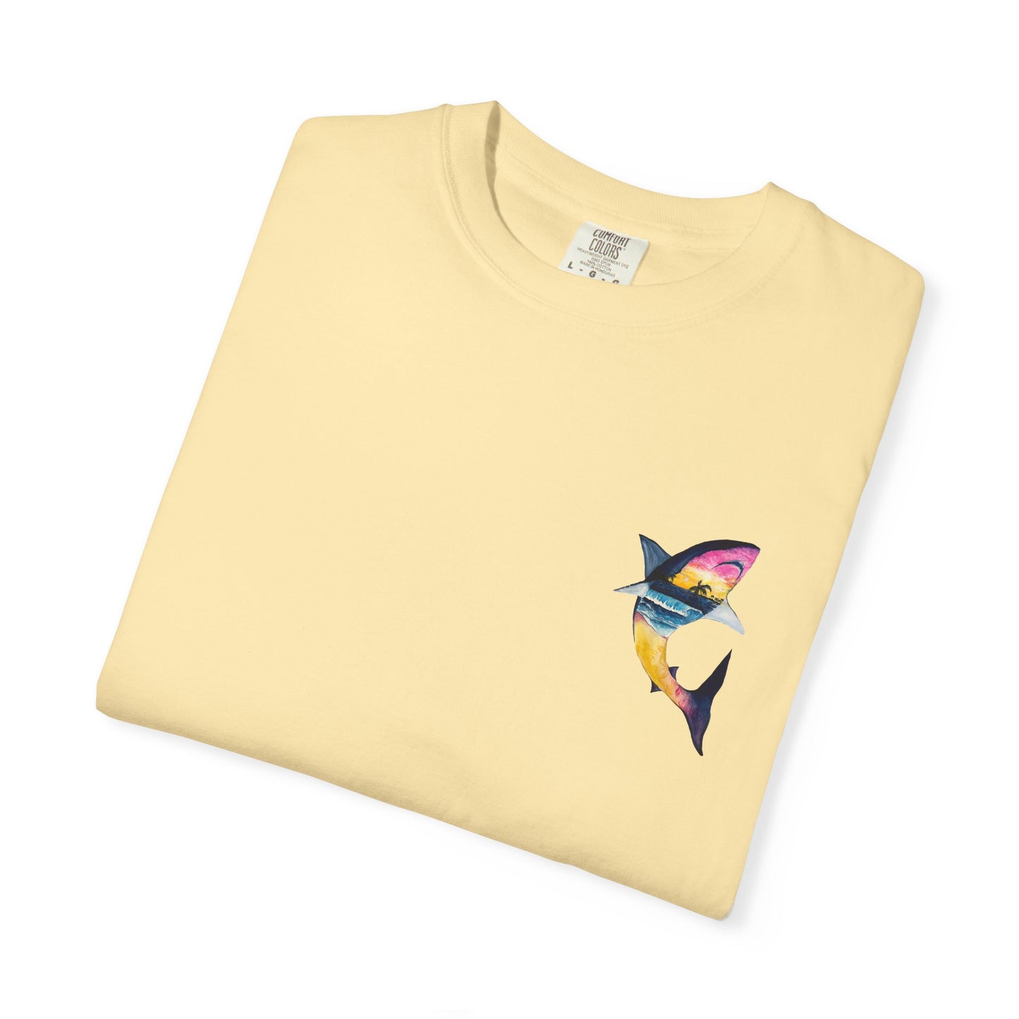 Vibrant Shark Graphic Tee, Relaxed Fit T-Shirt for Ocean Lovers, Summer Beachwear, Gift for Surfers, Nautical Inspired Apparel