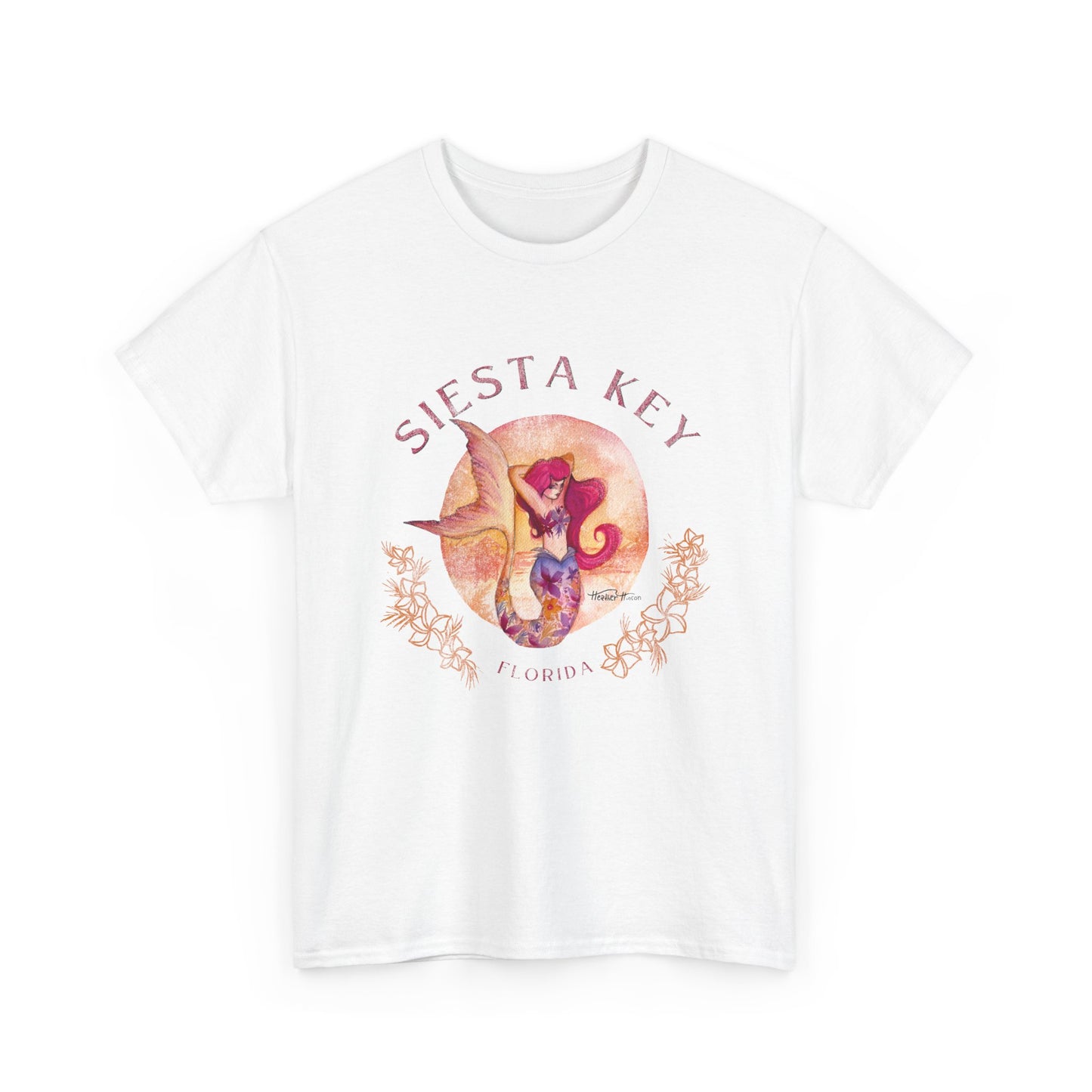 Siesta Key Mermaid Beach T-Shirt – Vintage Florida Shell Graphic Tee