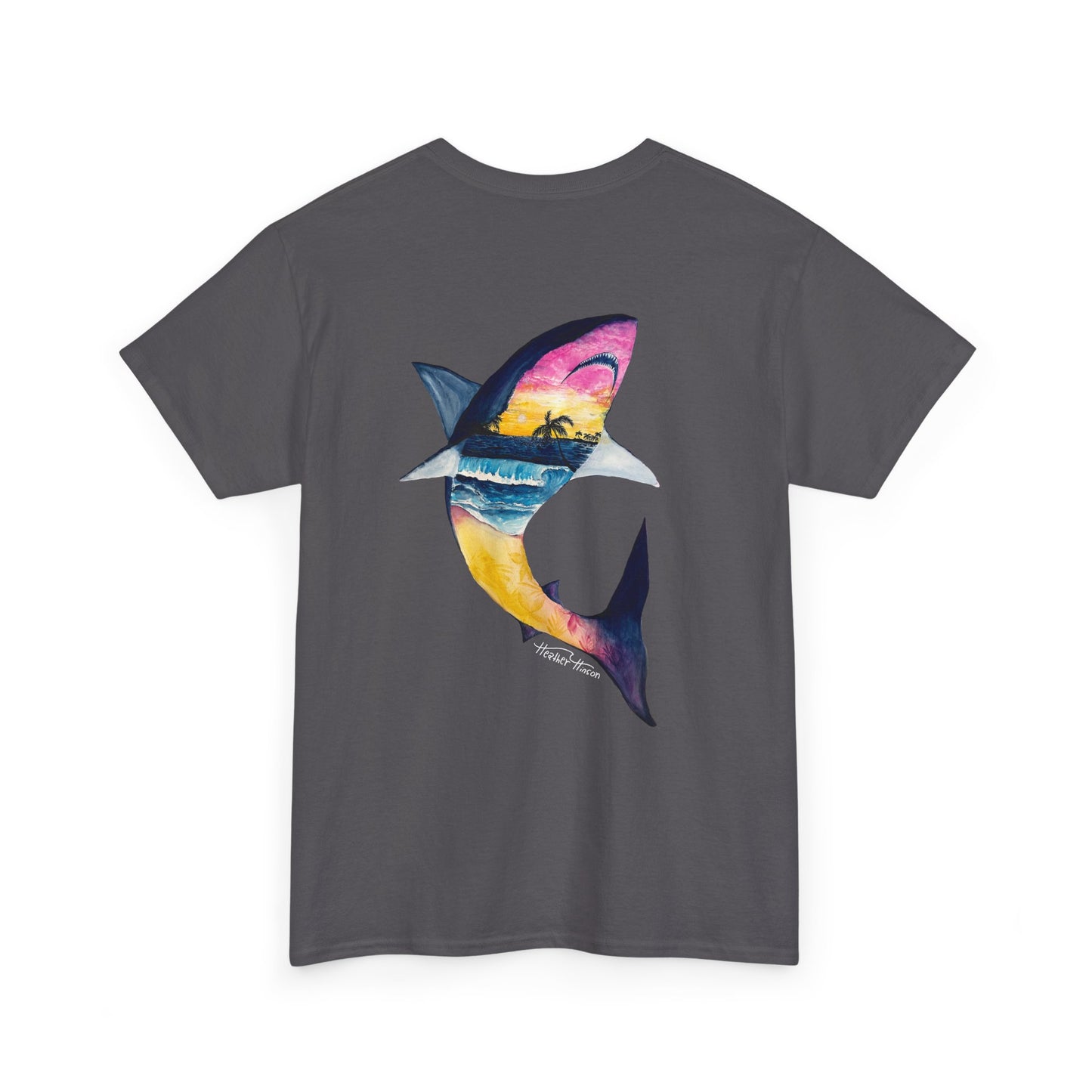 Sunset White Shark Tee