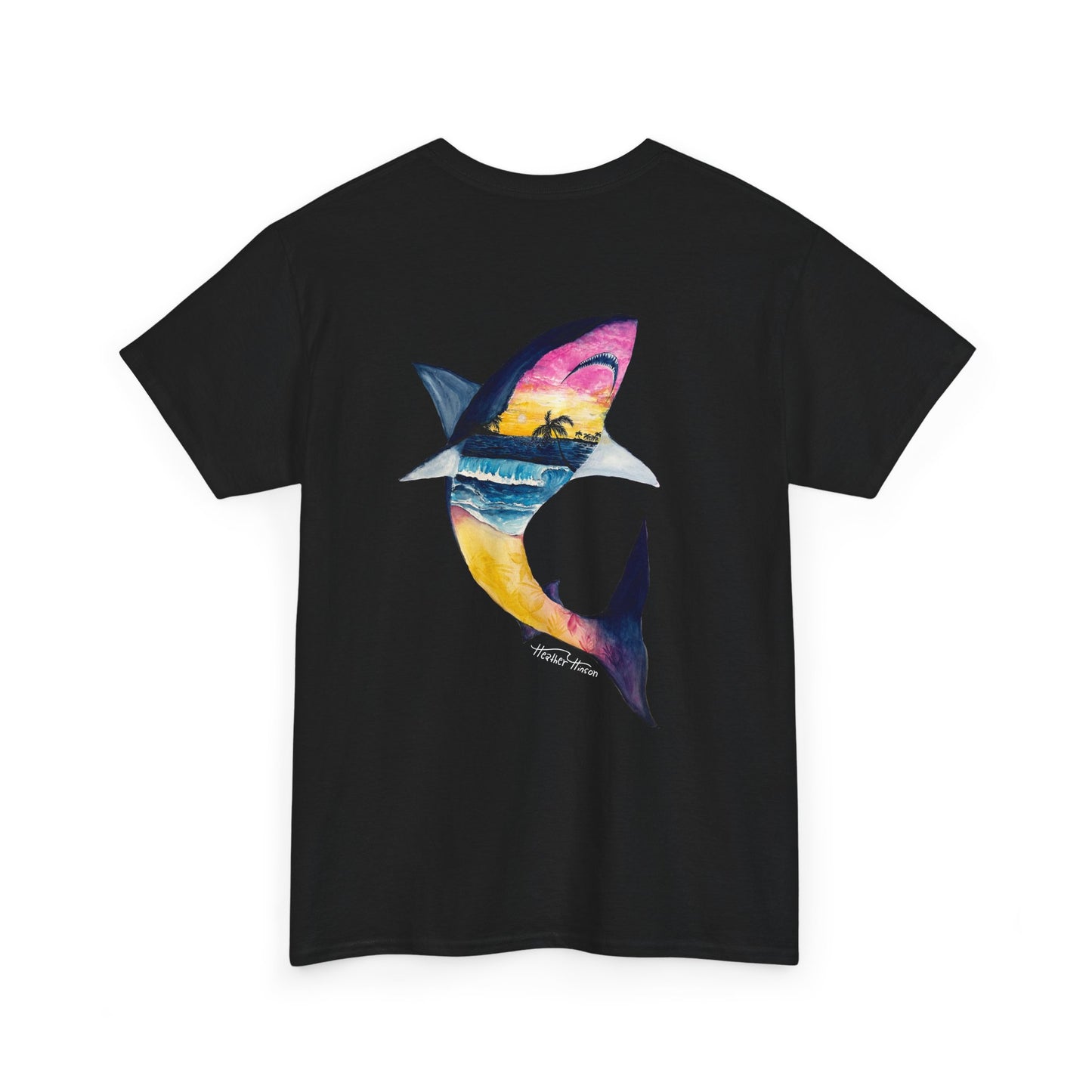 Sunset White Shark Tee