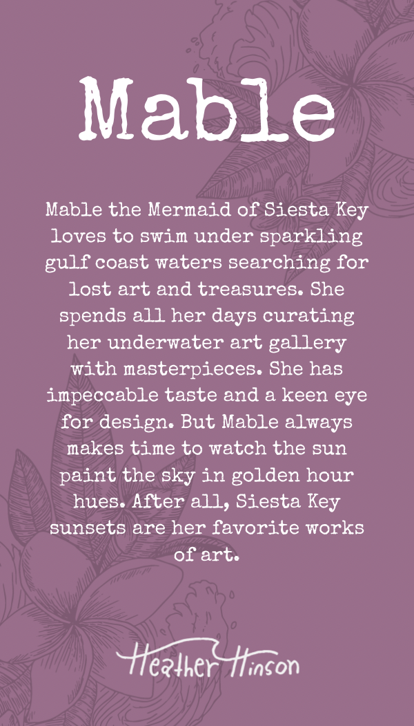 Siesta Key Mermaid Canvas Tote