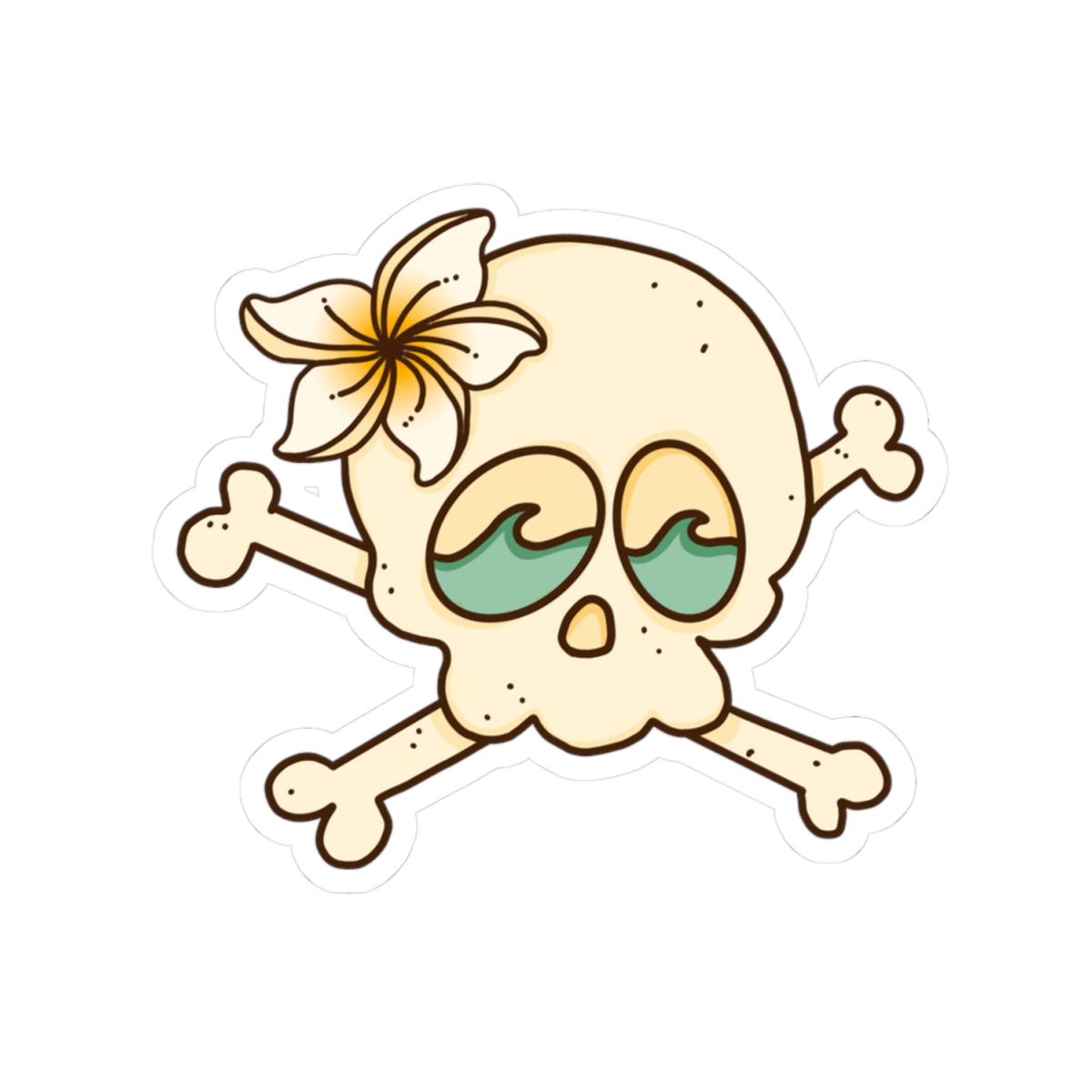 cute skull for beach lovers