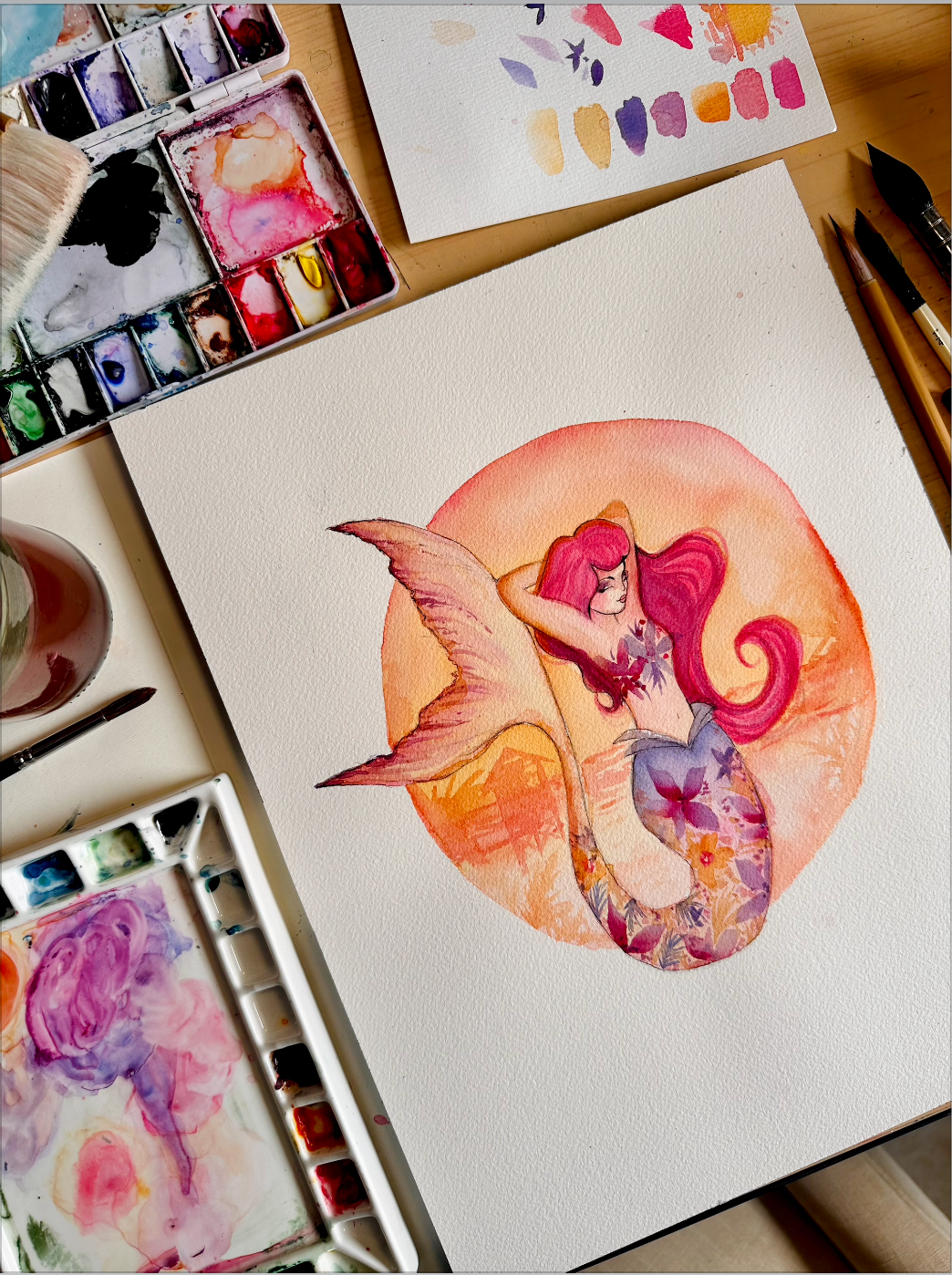 Mable the Mermaid | Siesta Key Coastal Wall Art | 8x10 Mermaid Art Print