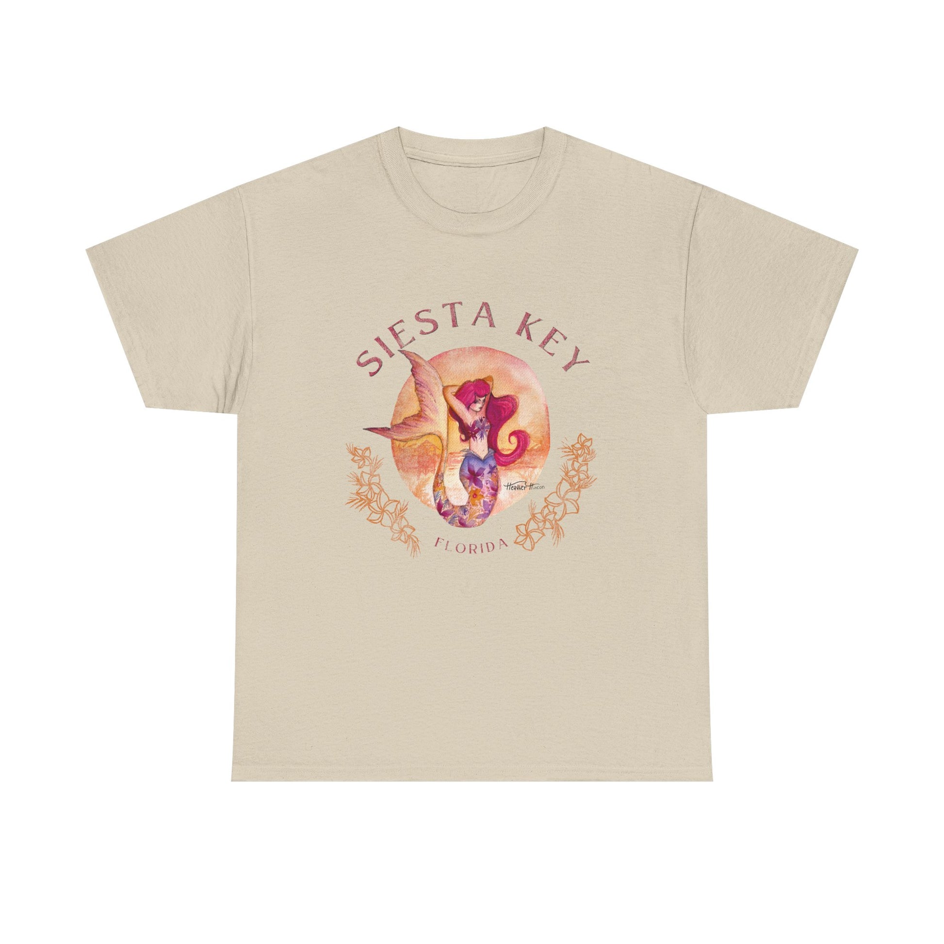 Florida souvenir mermaid tee shirt flat lay